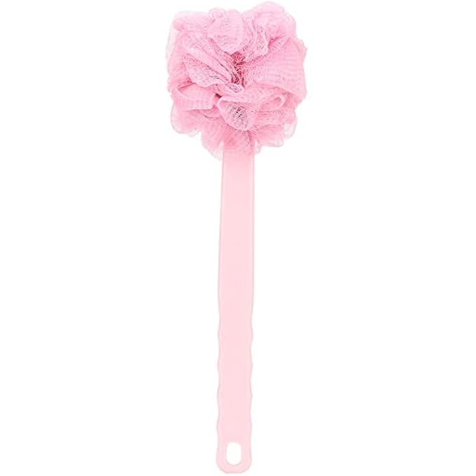 NOENNULL Long Handle Shower Brush, Bath/Shower Ball Brush, Mesh Sponge, Body with Hanging Hole, Scrub, Bath, Body, Back for Men and Women - Image 1